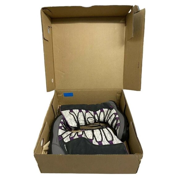 Columbia Loveland Omni-Heat Waterproof Winter Boots Youth 5 Winter Cool Grey New - Picture 7 of 12